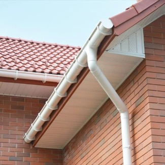 Roof tiles seen in close detail